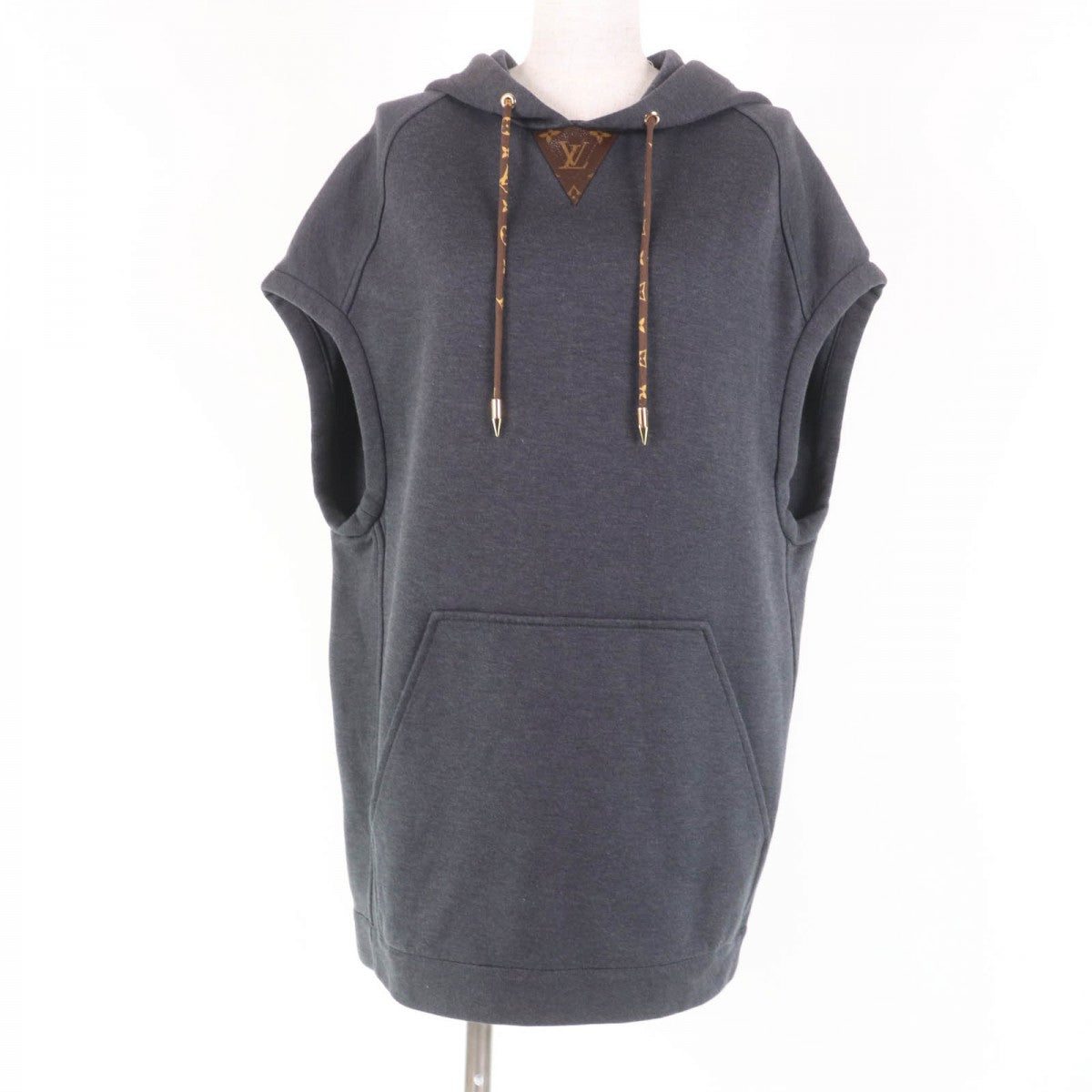 LOUIS VUITTON tops Main: 89% cotton, Main: 11% nylon, Lining: 100% cotton, Part: 90% cotton, Part: 9% nylon Dark gray Women S
