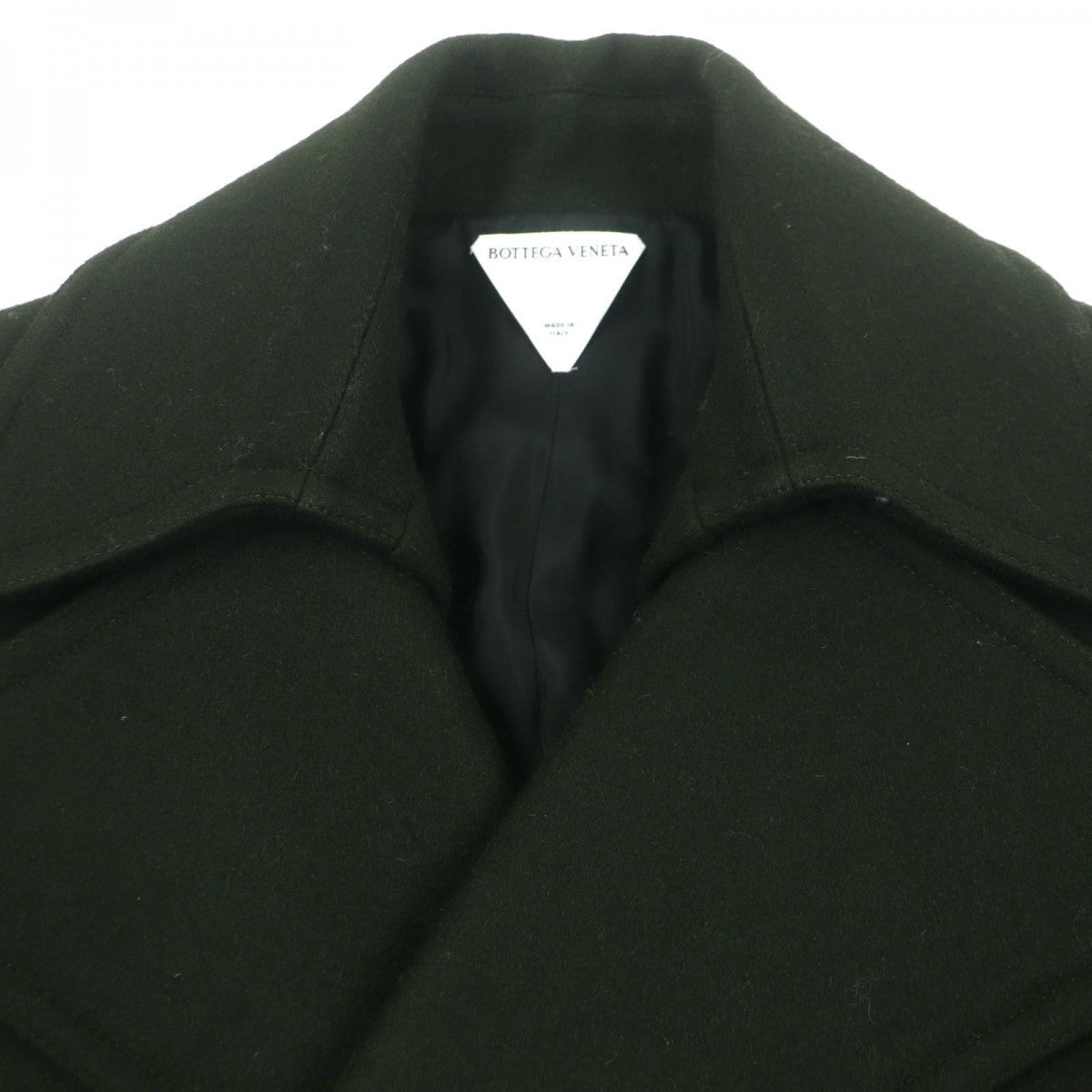 BOTTEGAVENETA pea coat 756687 Outer: 100% wool, Lining: 100% rayon, Lining: 100% cotton Dark green mens 46