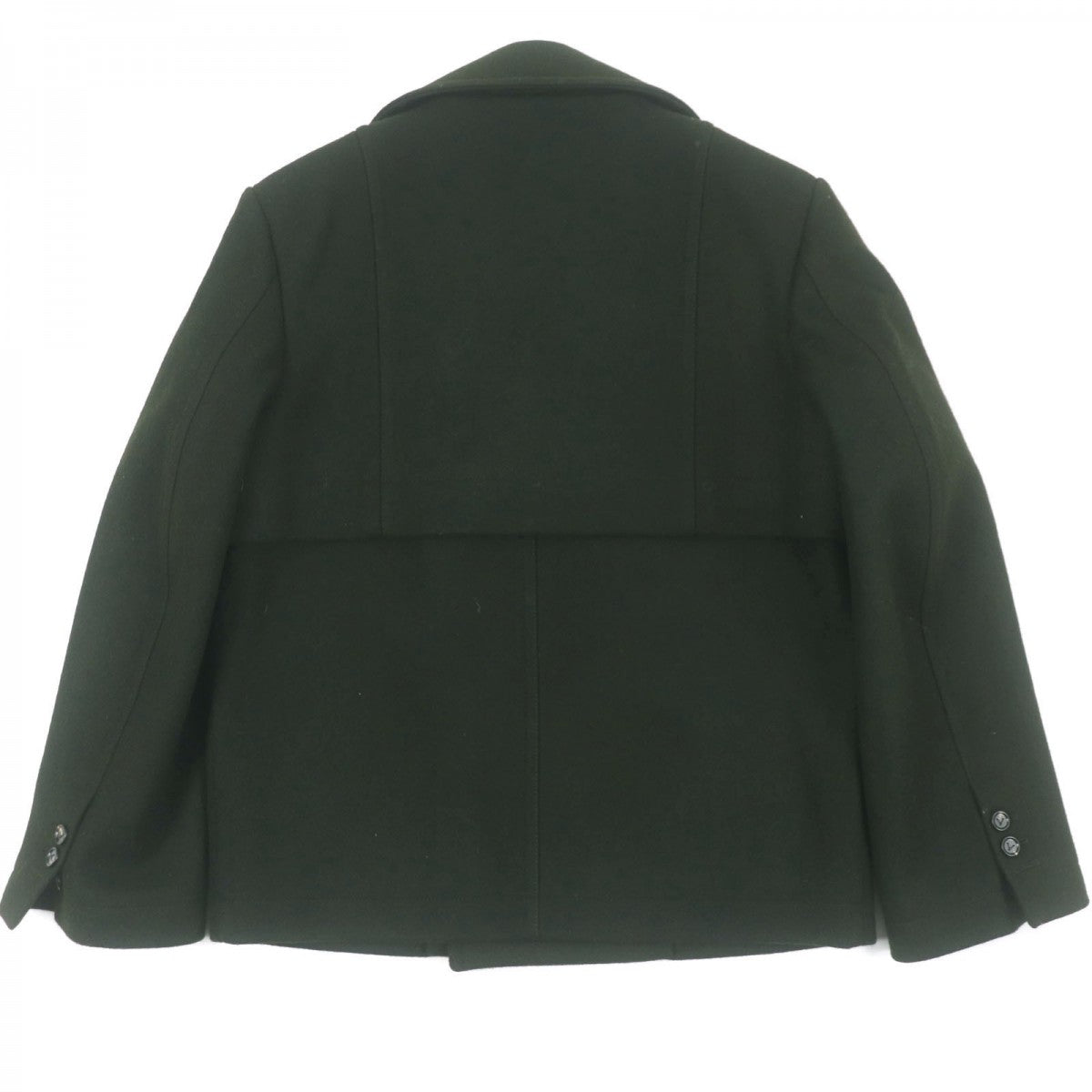 BOTTEGAVENETA pea coat 756687 Outer: 100% wool, Lining: 100% rayon, Lining: 100% cotton Dark green mens 46