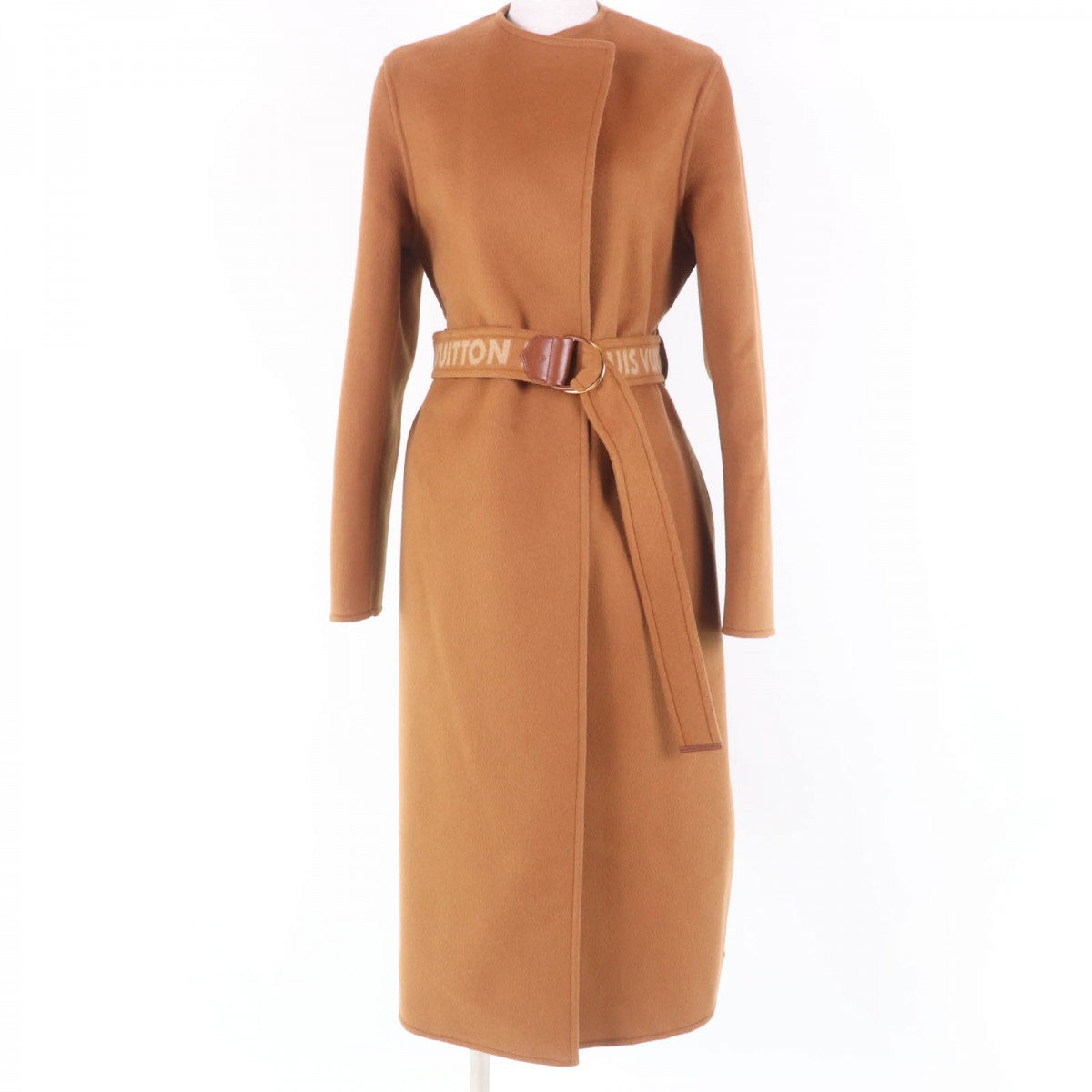 LOUIS VUITTON coat Main: 99% wool, Main: 1% silk, Lining: 53% rayon, Lining: 47% cupra, Part: 100% polyester Brown Women 36