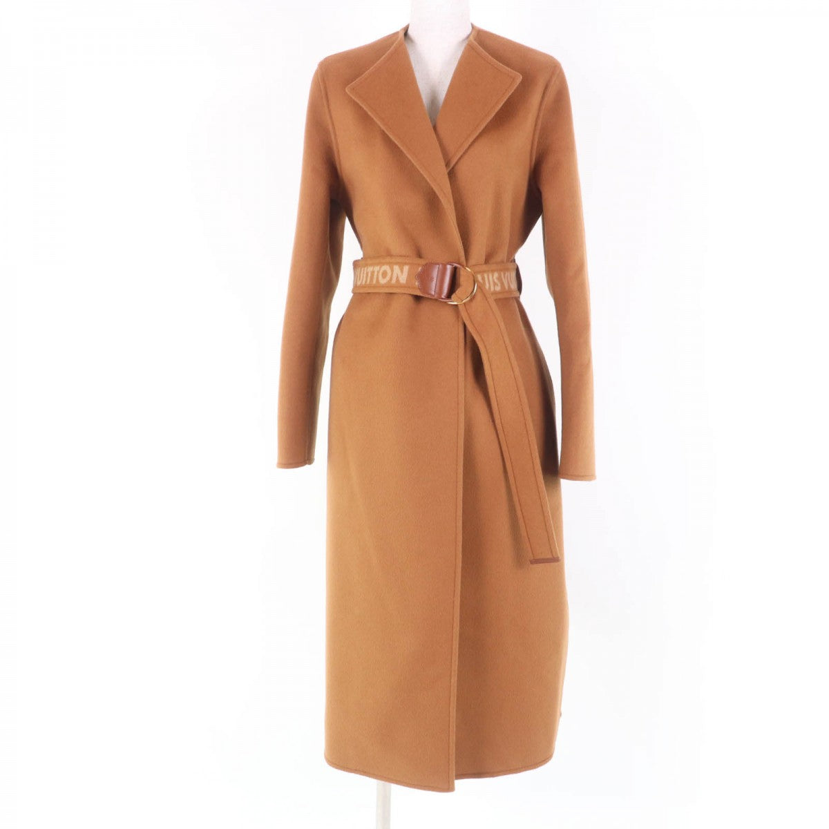 LOUIS VUITTON coat Main: 99% wool, Main: 1% silk, Lining: 53% rayon, Lining: 47% cupra, Part: 100% polyester Brown Women 36