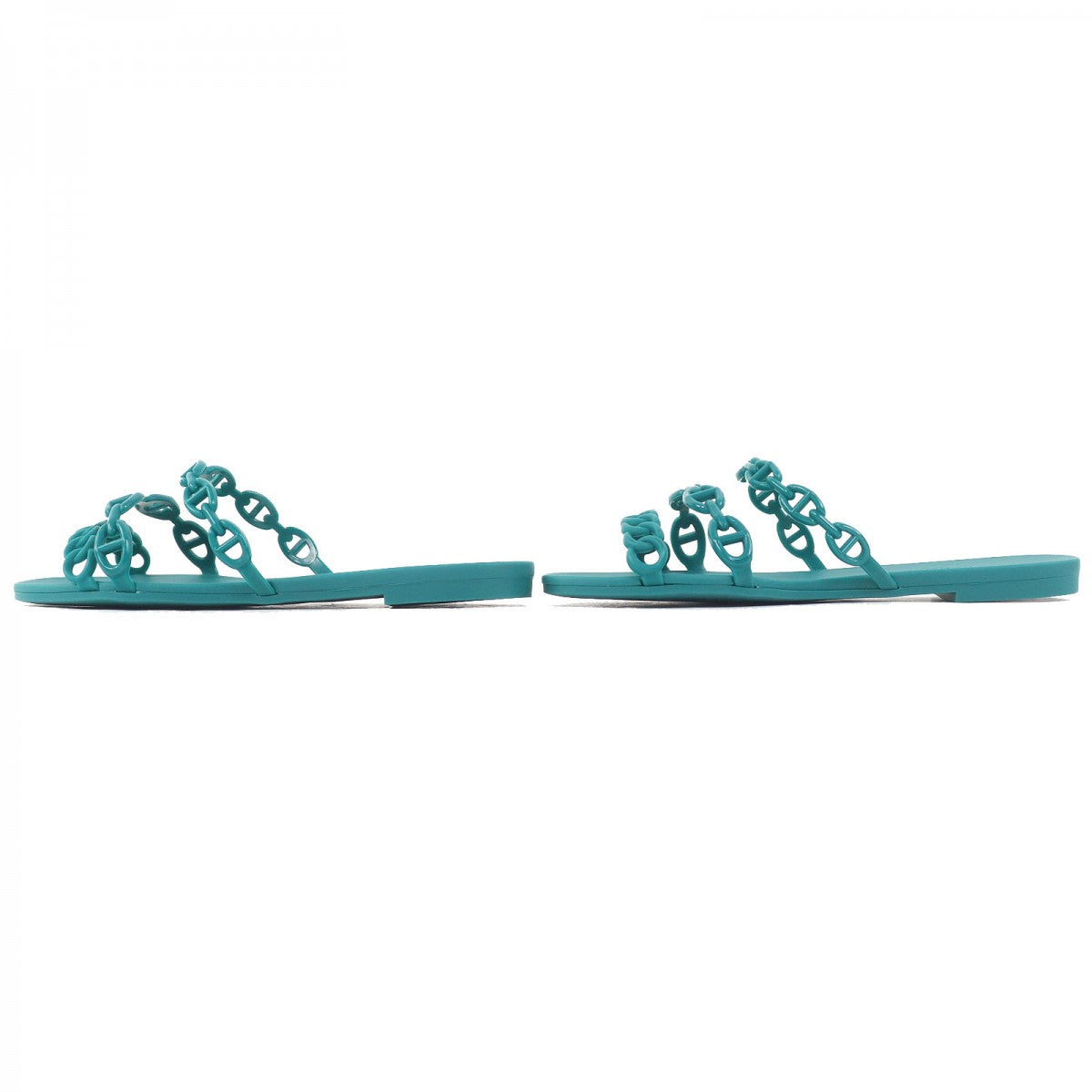 HERMES Sandals Main: Rubber green Riverage Women 35