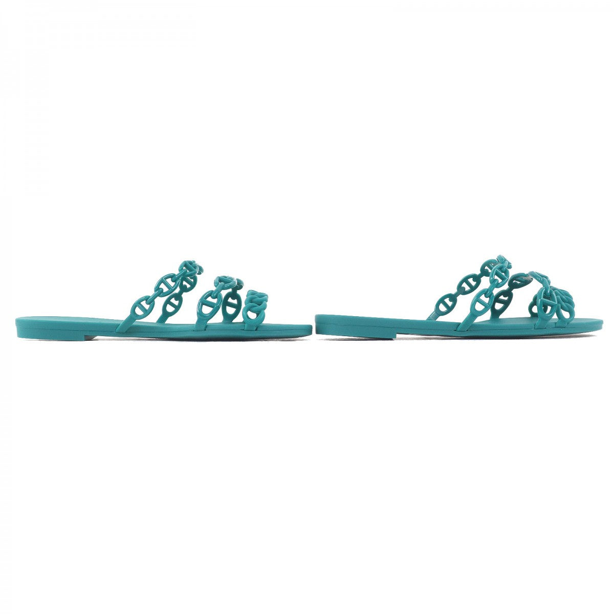 HERMES Sandals Main: Rubber green Riverage Women 35