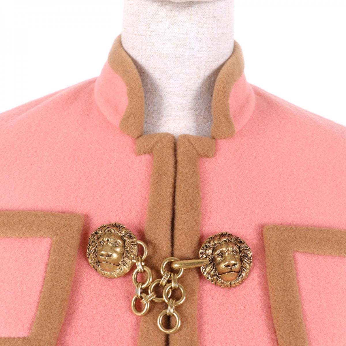 GUCCI Jacket 602771 Outer: 100% wool, Part: 100% acrylic, Lining: 100% polyester Pink brown Women 38
