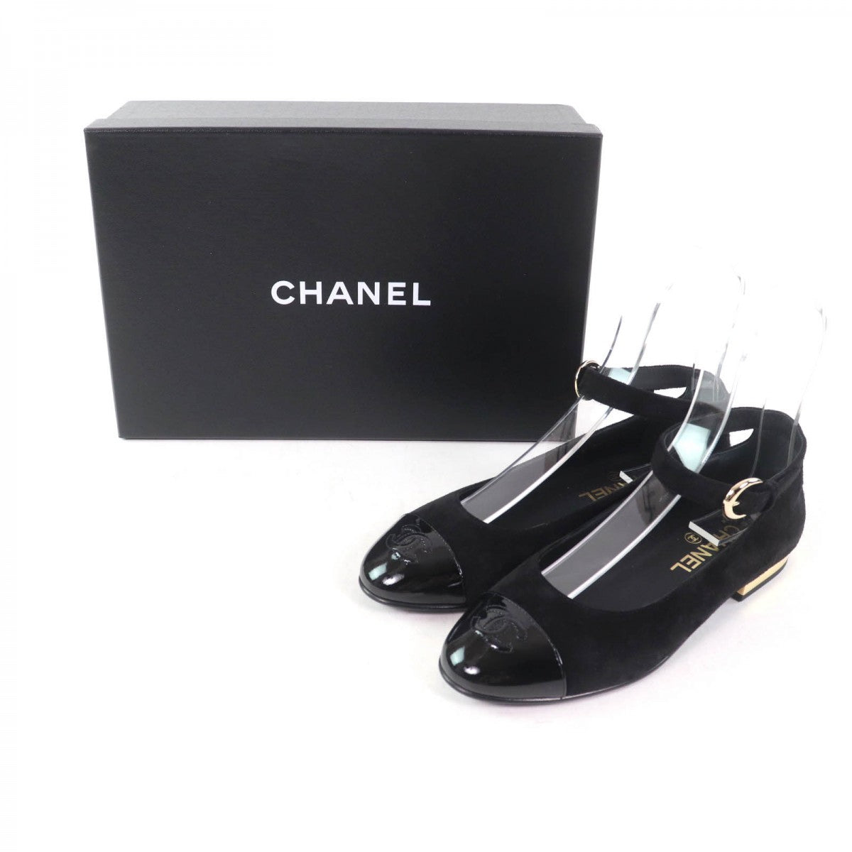 CHANEL pumps 24K G46024 Main: suede leather, part: patent leather black Women 37