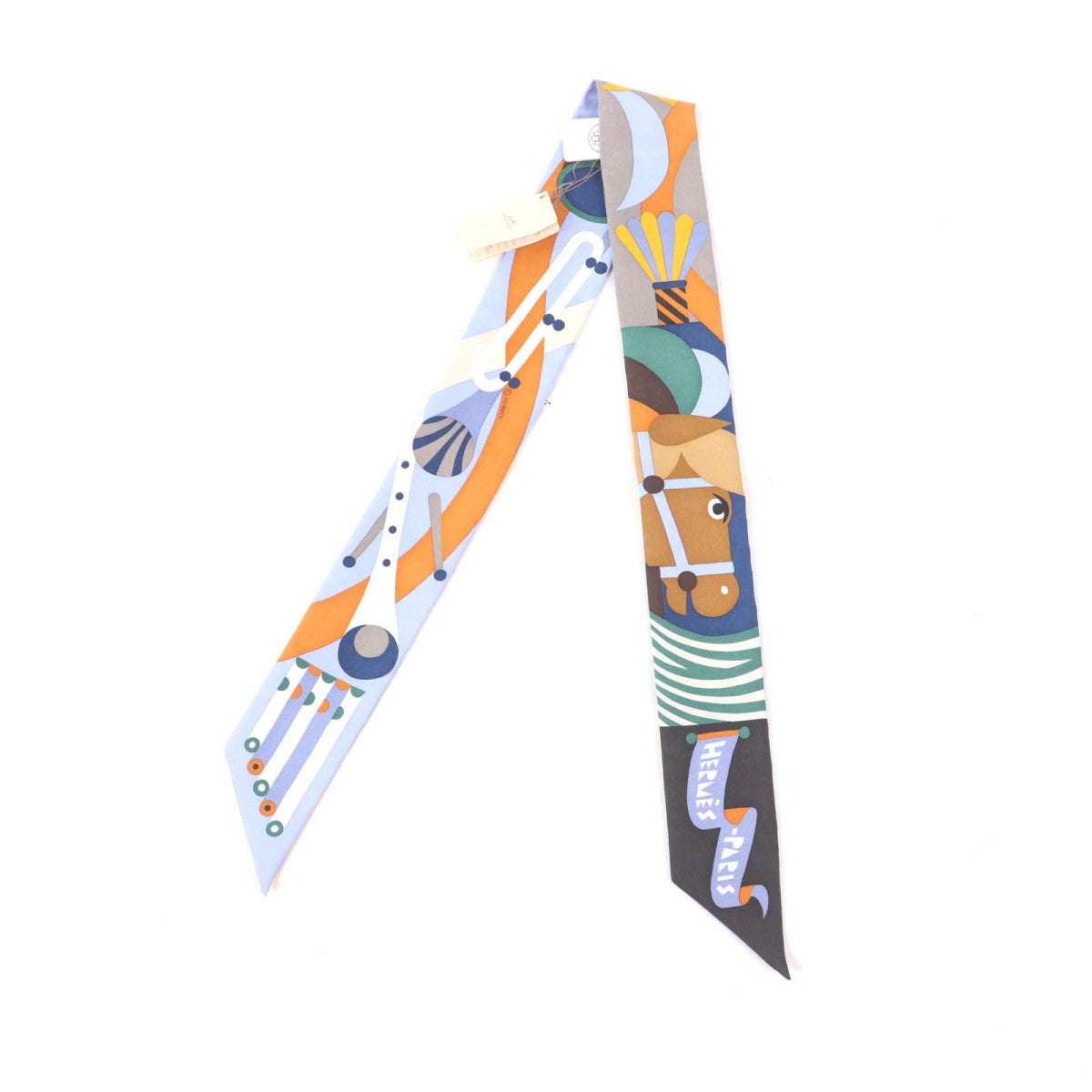 HERMES scarf Main: 100% silk BRUN/BLEU/VERT PARADE EN FANFARE Women