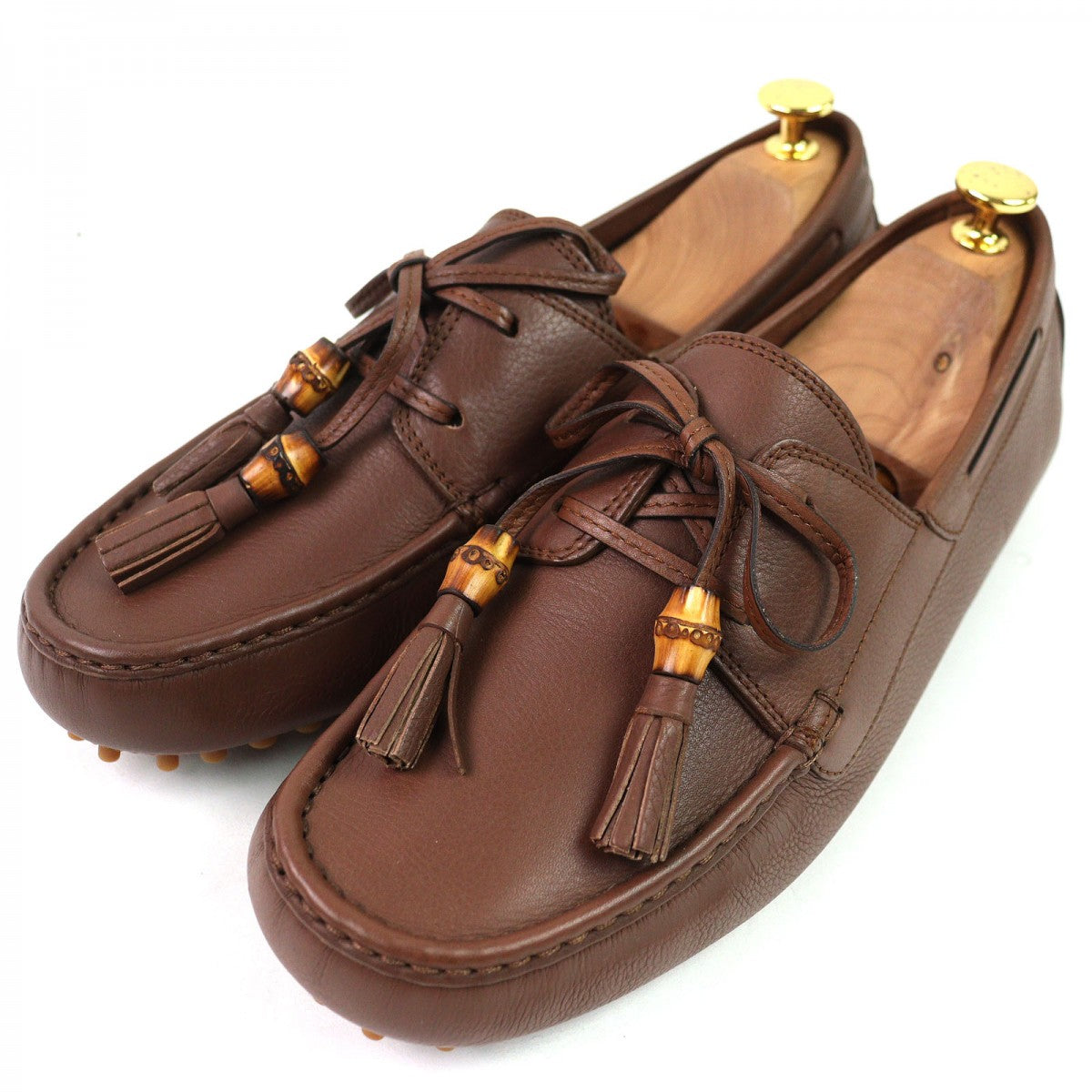 GUCCI loafers 367923 Main: Leather Brown mens 8.5