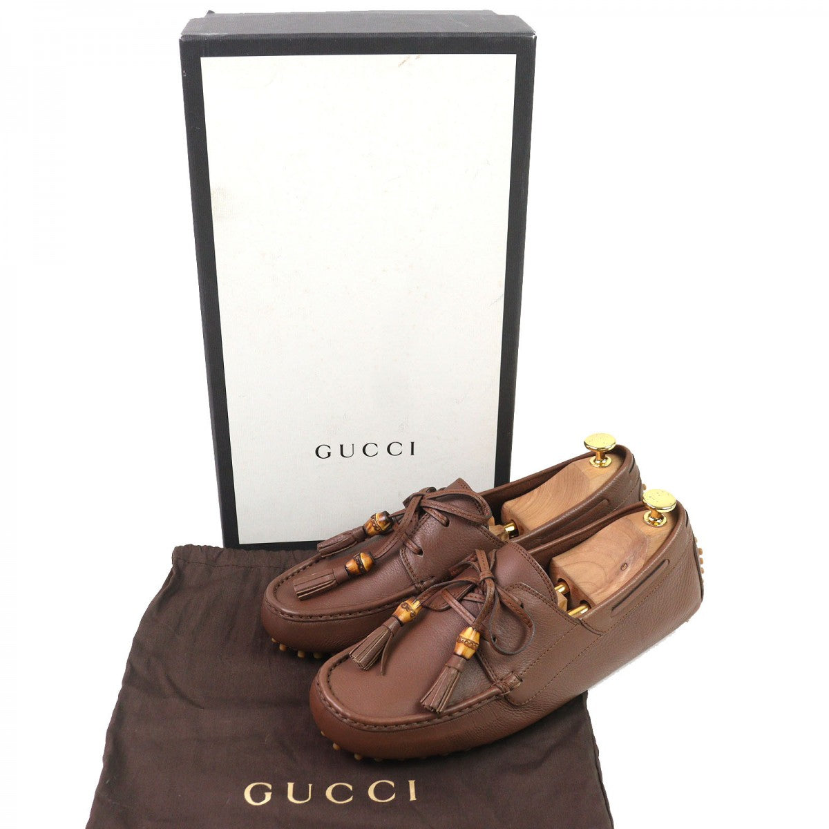 GUCCI loafers 367923 Main: Leather Brown mens 8.5