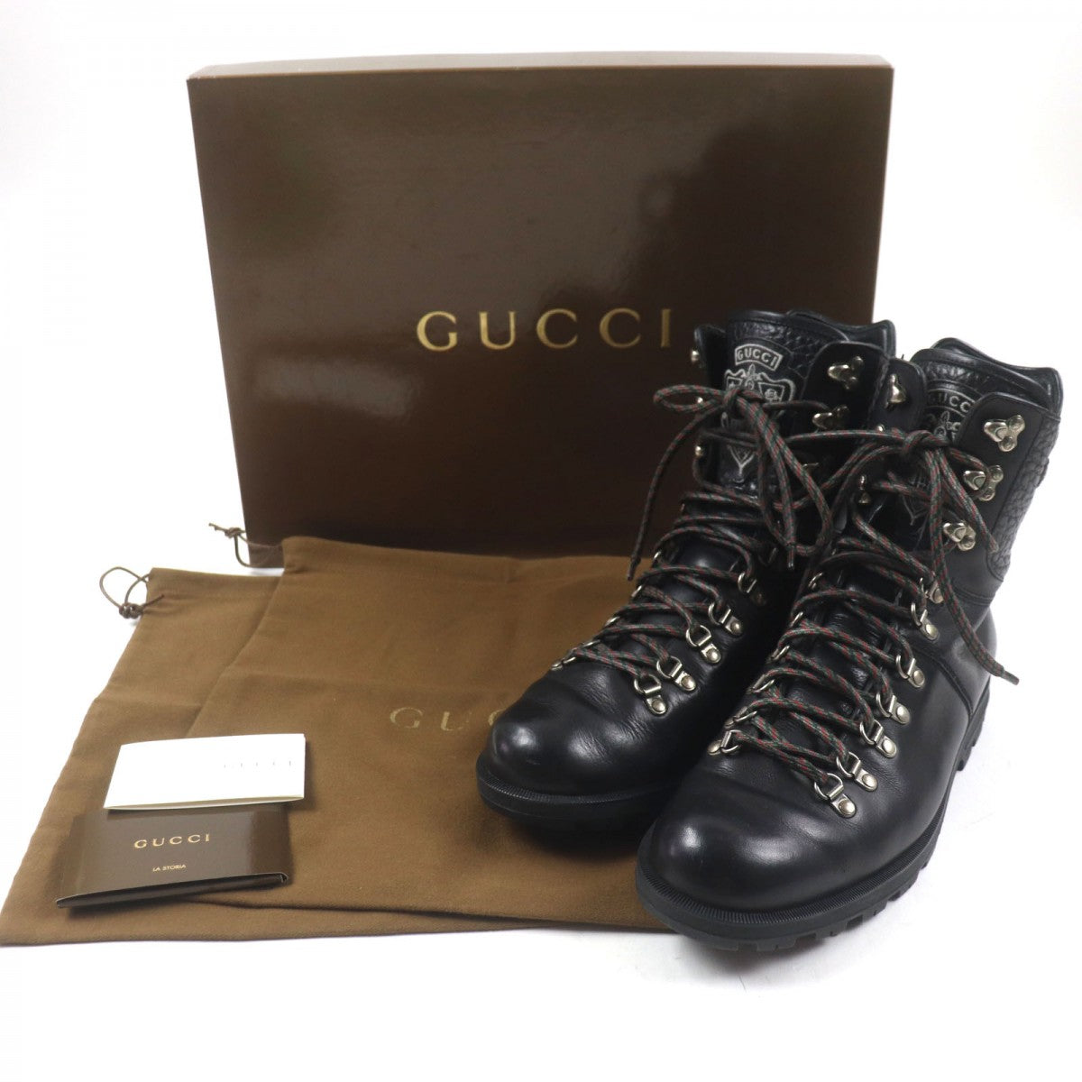 GUCCI boots 181853 Main: Leather black mens 9