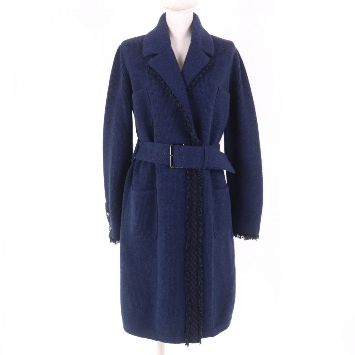 CHANEL coat 17B P57290K07490 Main: 100% cashmere Navy GABRIELLE COCO Women 38