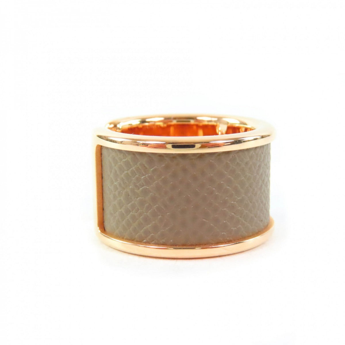 HERMES Ring Main: , Part: Metal Etoupe Pink Gold Olympe PM Women XS
