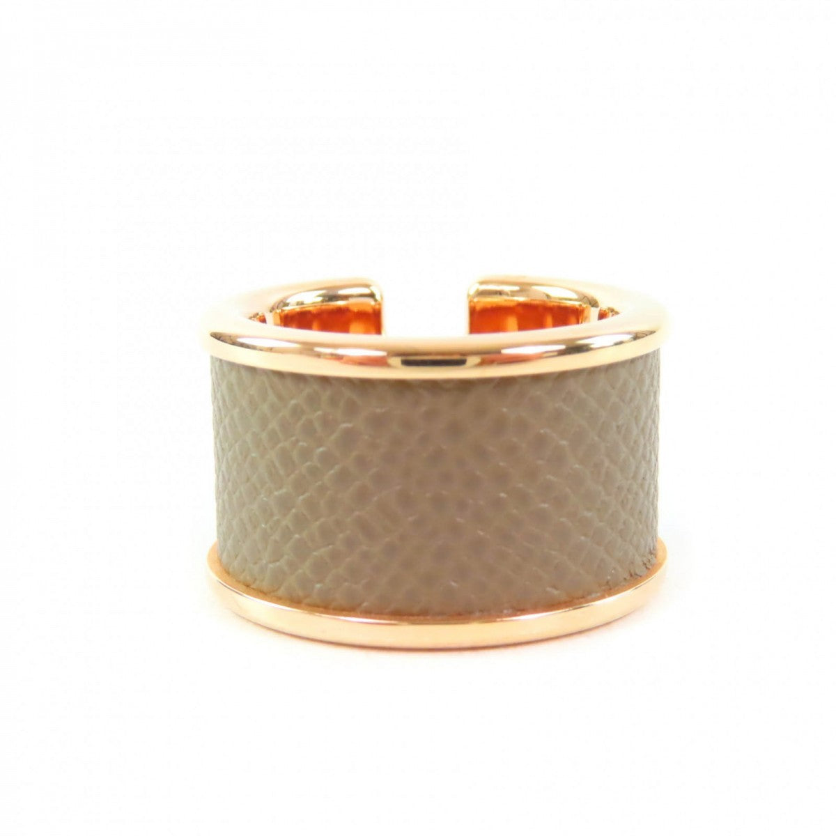 HERMES Ring Main: , Part: Metal Etoupe Pink Gold Olympe PM Women XS