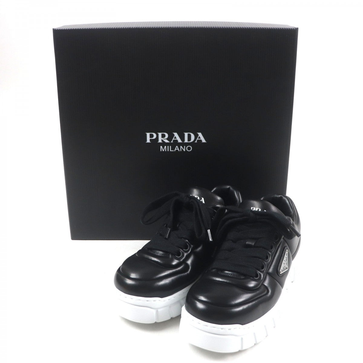PRADA sneakers 2EE386 Main: Nappa leather black mens 6