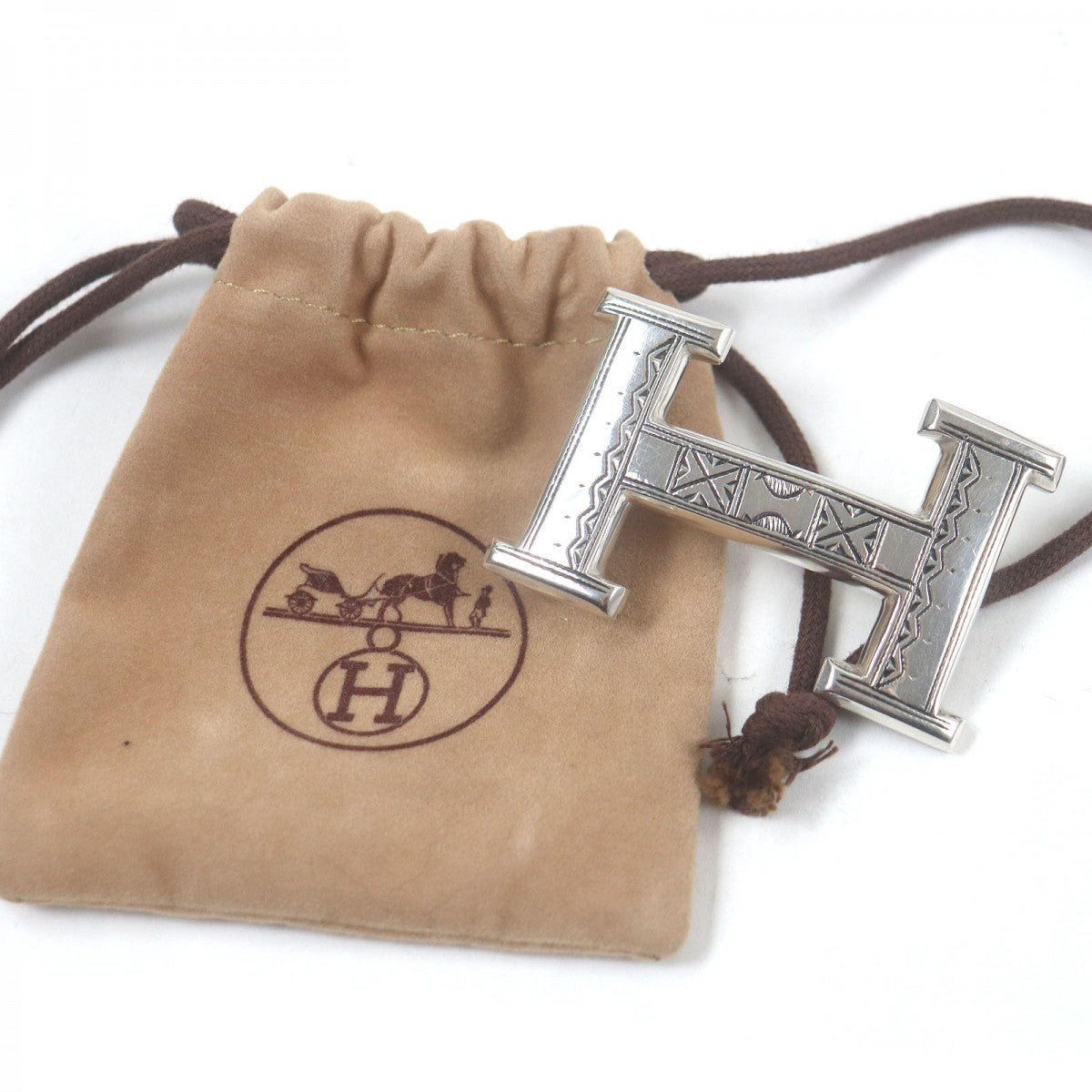 HERMES belt SV925 Silver Buckle only Tu Aleg
