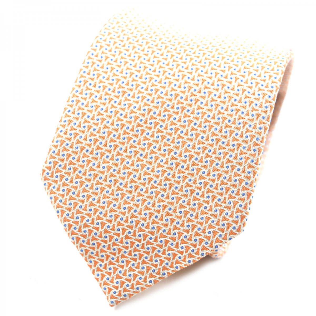 HERMES tie 659082T silk Orange