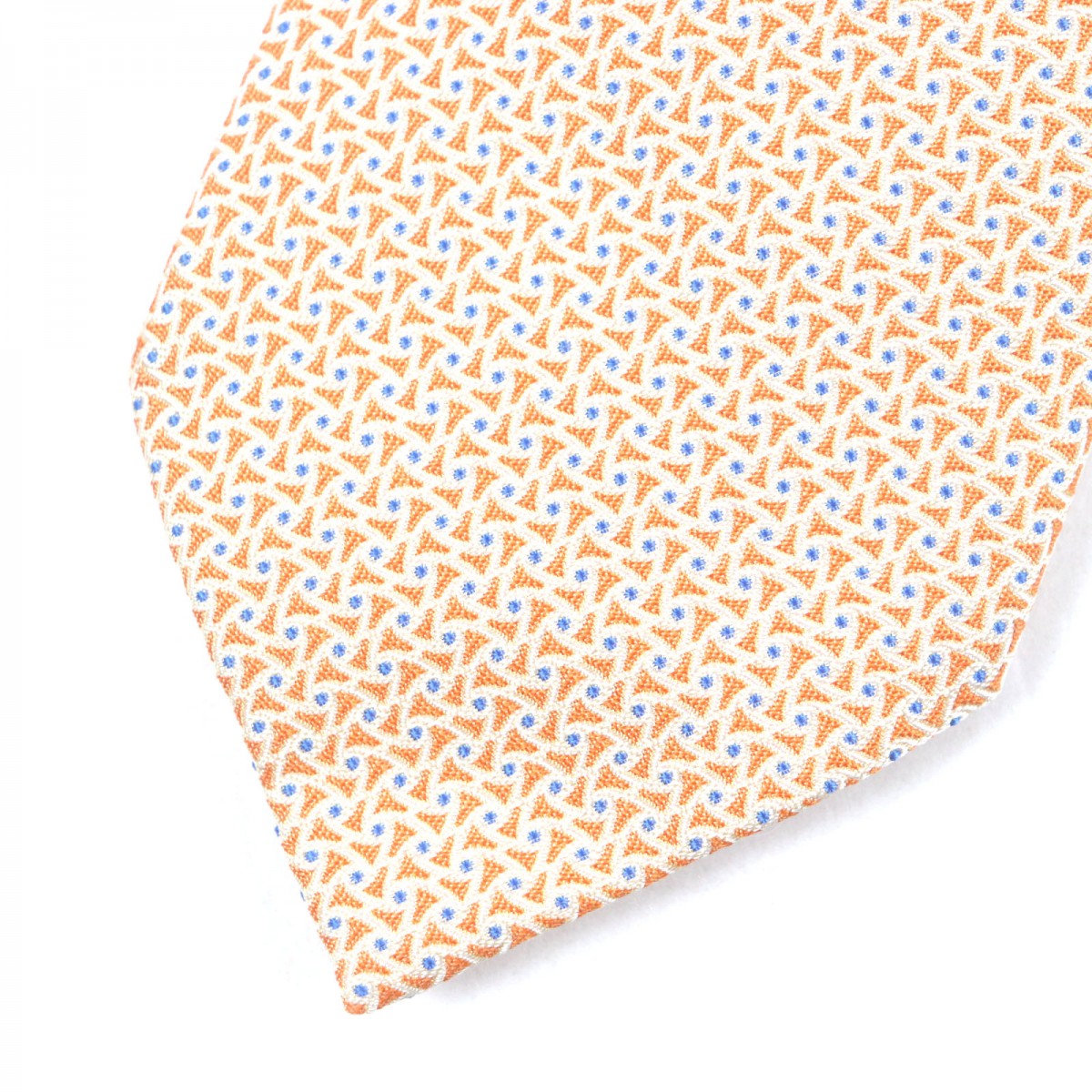 HERMES tie 659082T silk Orange