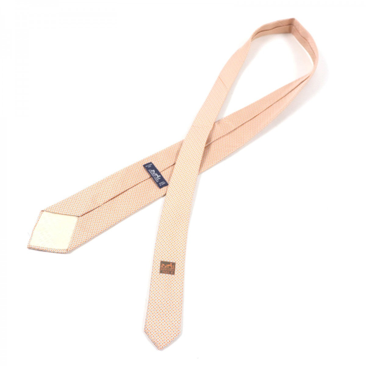 HERMES tie 659082T silk Orange