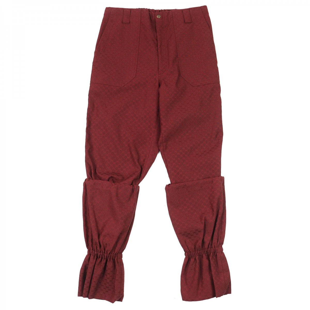GUCCI Pants 614939 Outer material: 65% polyester, Outer material: 35% cotton Bordeaux mens 46