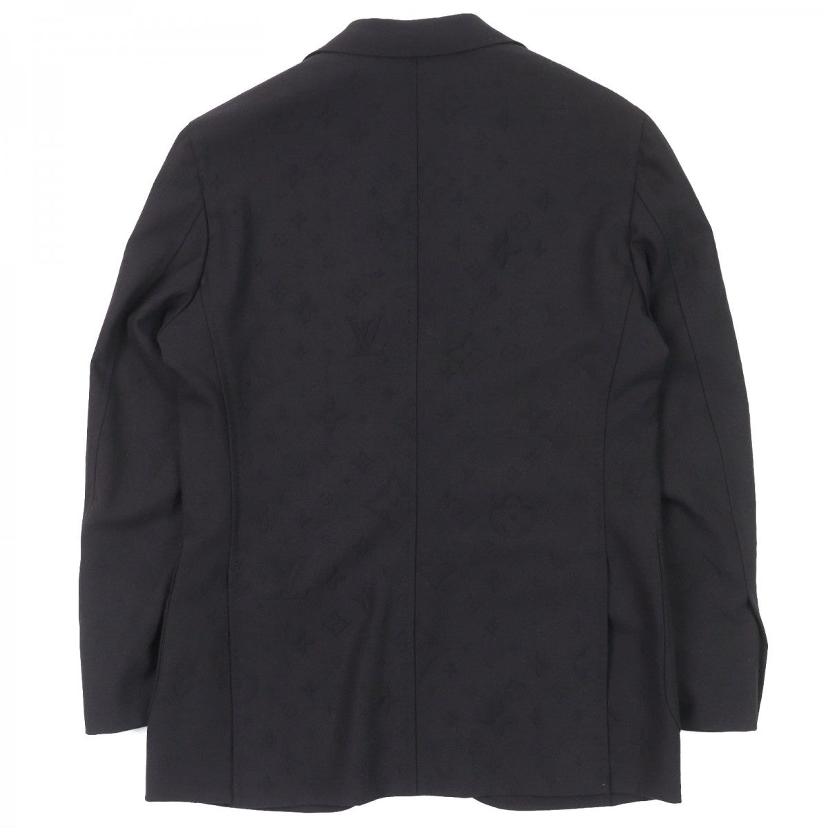 LOUIS VUITTON tailored jacket Outer: 53% polyester, Outer: 43% wool, Outer: 4% polyurethane, Lining: 64% cupra, Lining: 36% cotton black mens 48