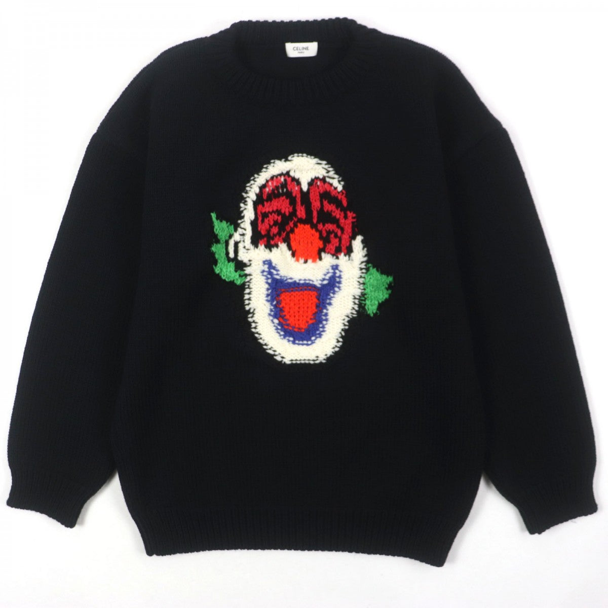 CELINE sweater 2A43L717M Main: 94% wool, 4% cotton, 1% acrylic, 1% nylon black mens XS