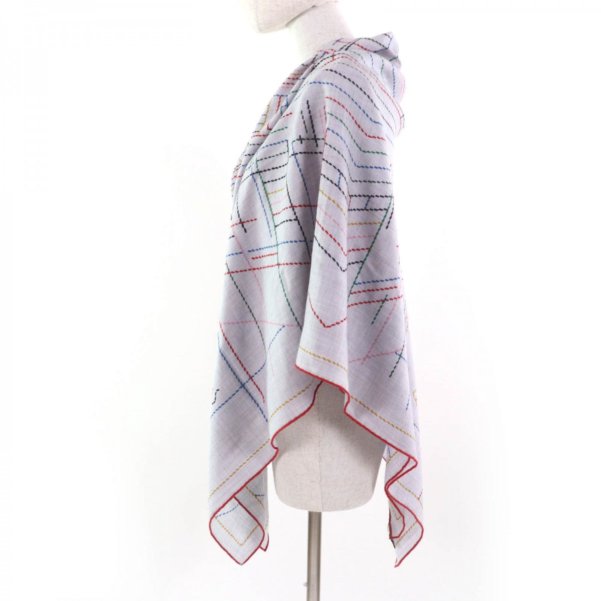 HERMES scarf cashmere Gris Chine Caregean PIQUE SELLIER