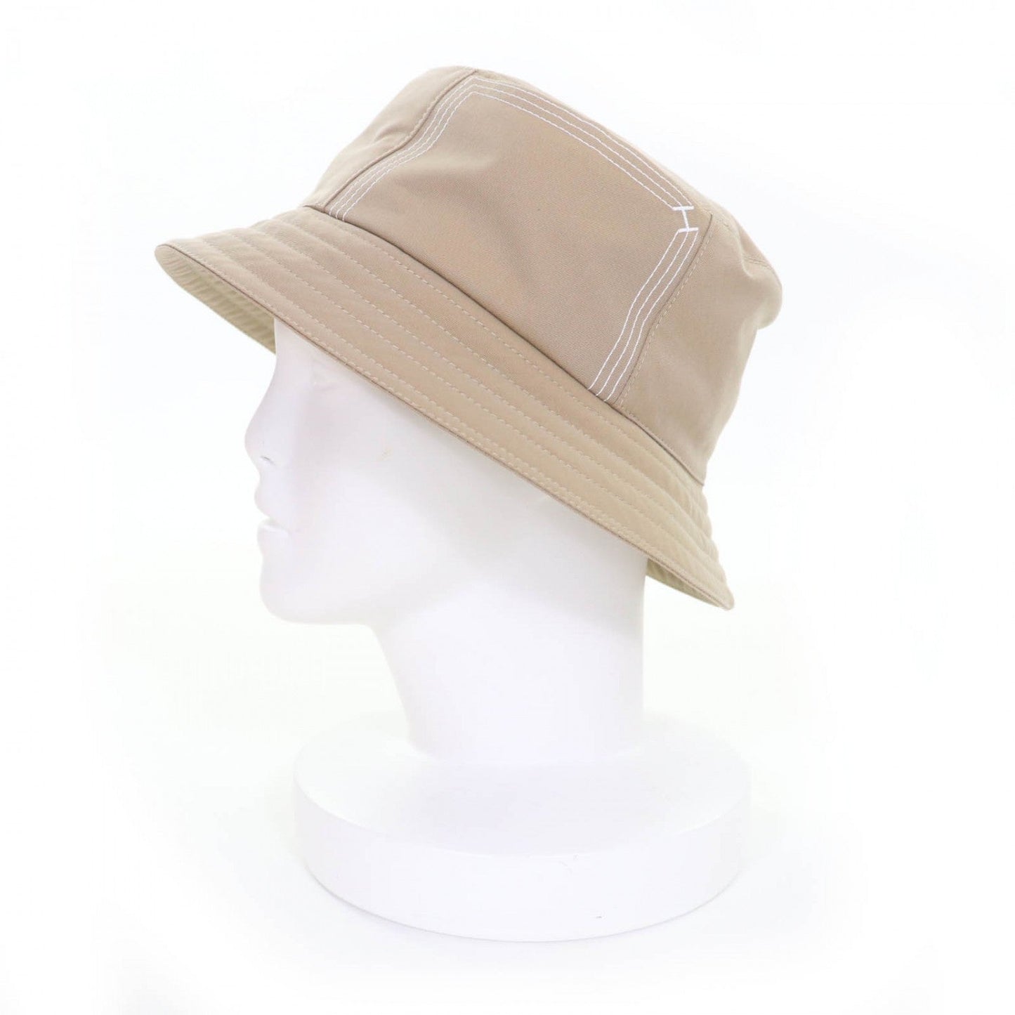 HERMES hat cotton Beige Trench Fred Stitch 59