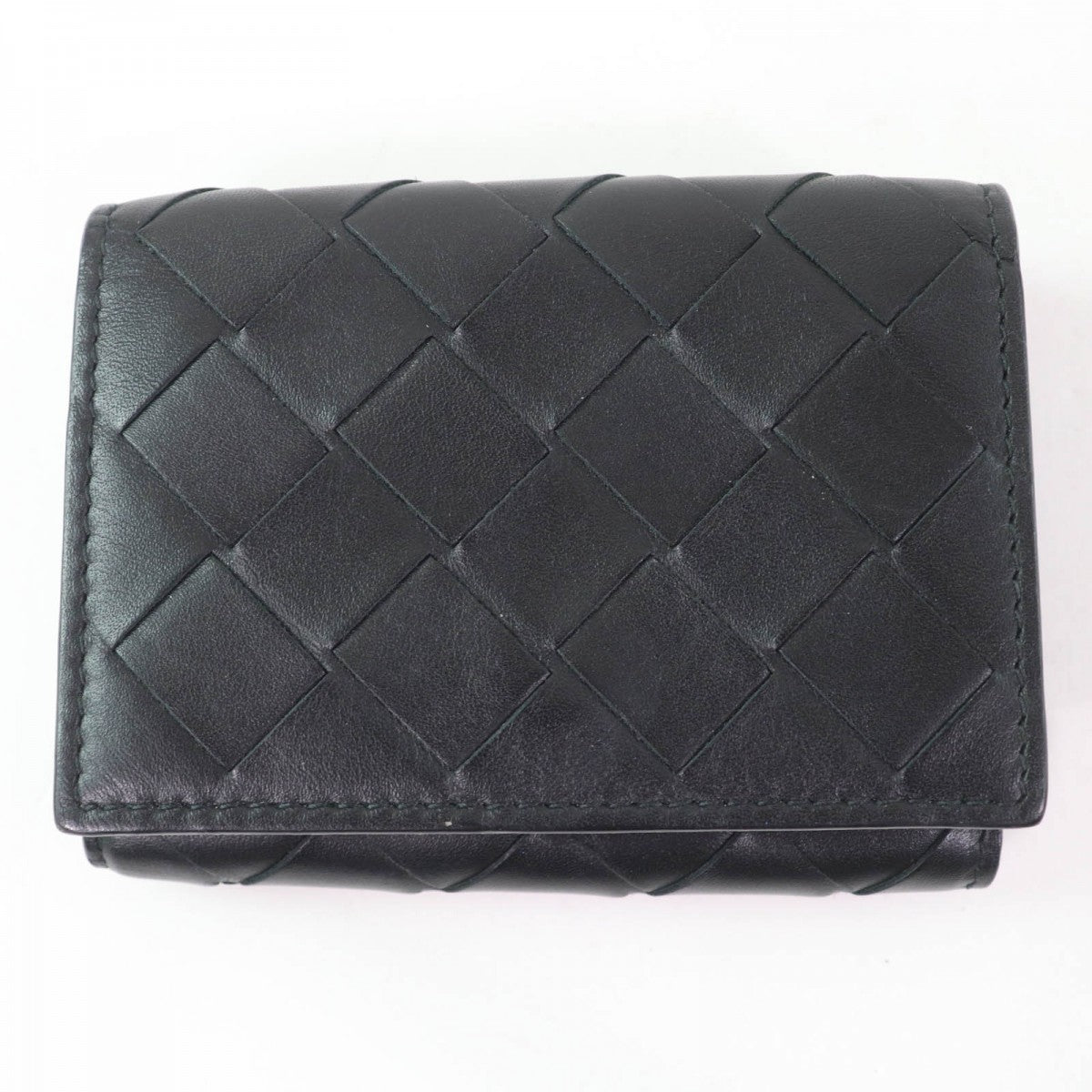 BOTTEGAVENETA Tri-fold wallet Main: Leather Black blue INTRECCIATO Tiny Tri-Fold Wallet Women