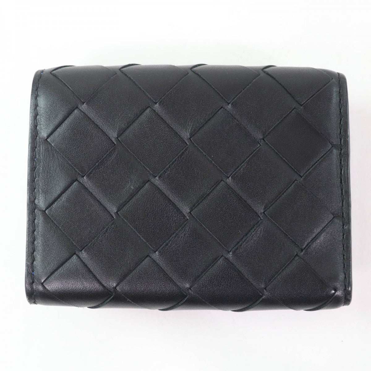 BOTTEGAVENETA Tri-fold wallet Main: Leather Black blue INTRECCIATO Tiny Tri-Fold Wallet Women