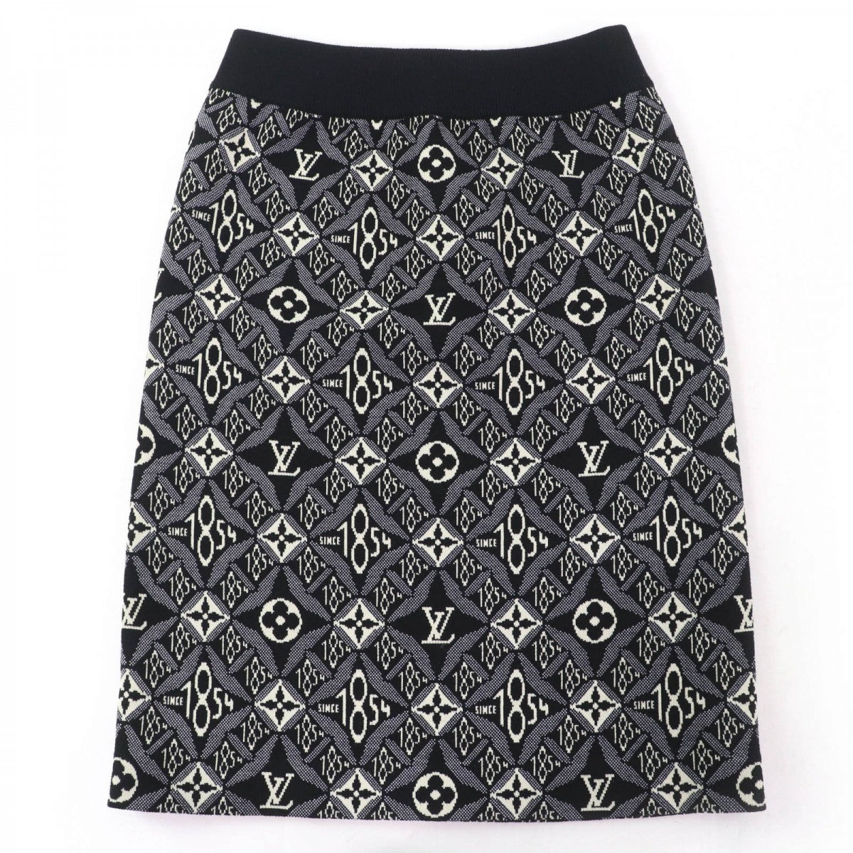 LOUIS VUITTON Tight Skirt Main: 62% wool, 37% nylon, 1% polyurethane Black type Women M