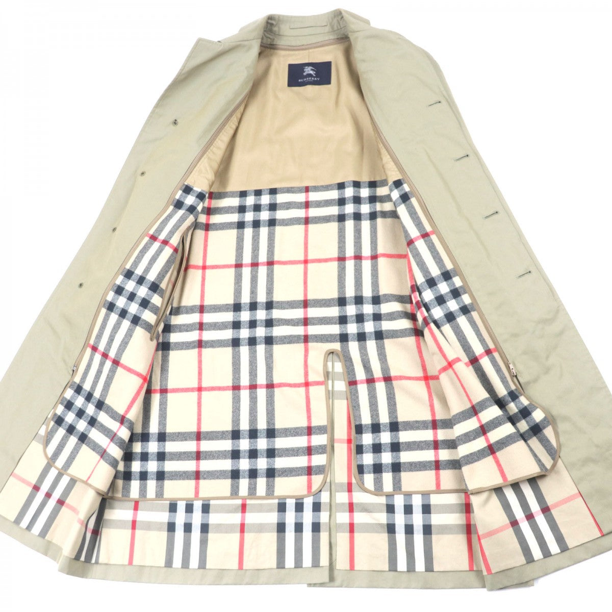 BURBERRY LONDON Stainless collar coat Main: 100% wool, Lining: cotton, Sleeve lining: polyester, Liner: 90% wool, Liner: 10% cashmere khaki mens 94-175-6