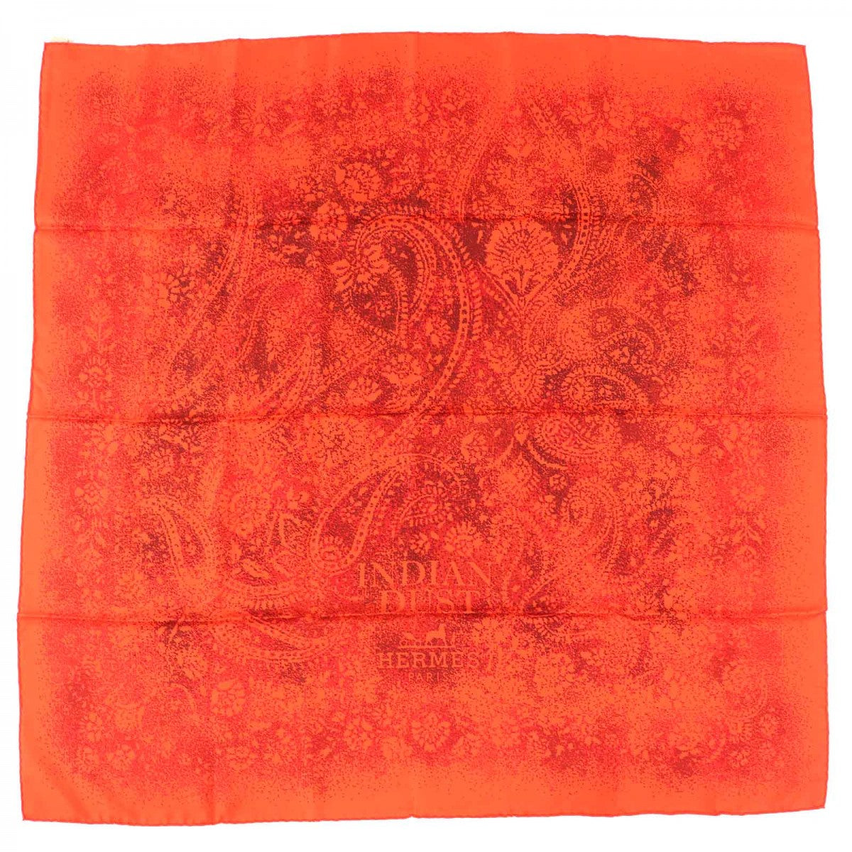 HERMES scarf Main: 100% silk Orange Carre90 INDIAN DUST Women