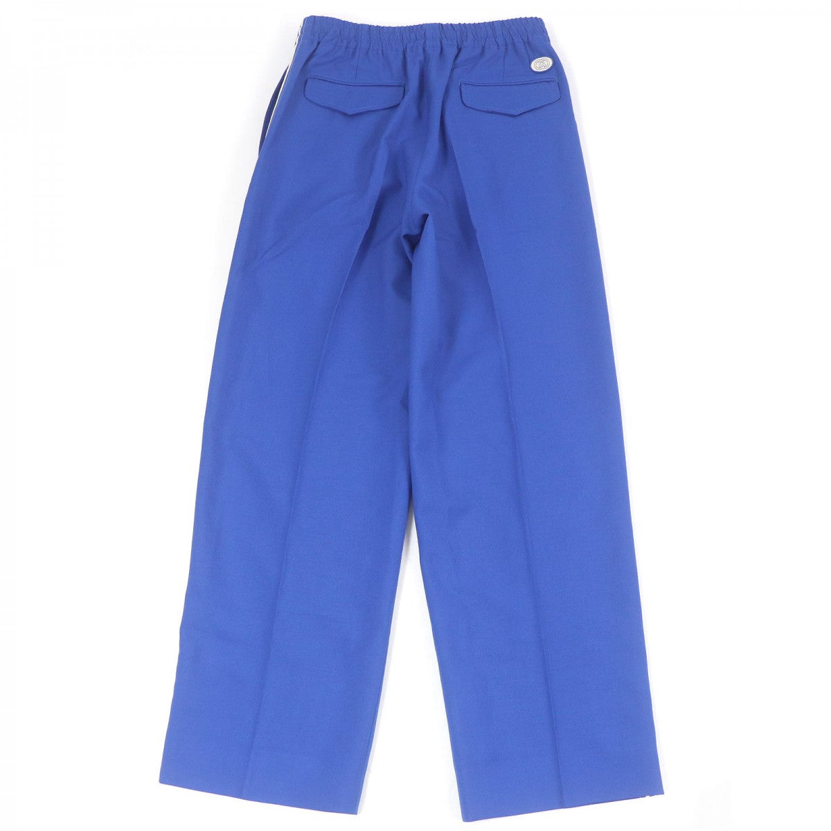 GUCCI Pants 742766 Outer: 83% wool, Outer: 17% mohair, Lining: 100% cotton, Leather part: cowhide, Part: 100% cotton blue mens 44