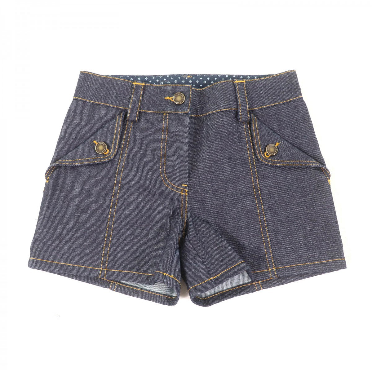 LOUIS VUITTON Shorts Main: 95% cotton, Main: 5% polyurethane Indigo Women 34