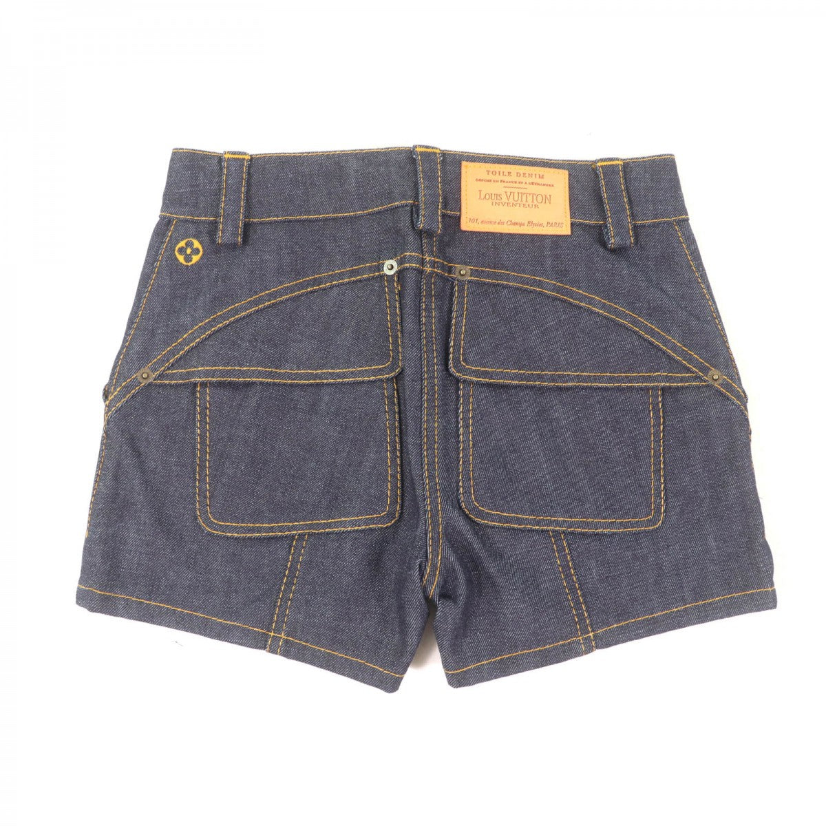 LOUIS VUITTON Shorts Main: 95% cotton, Main: 5% polyurethane Indigo Women 34