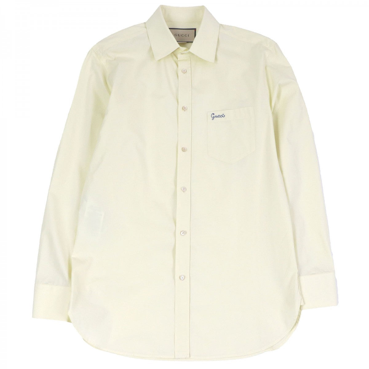 GUCCI Long sleeve shirt 659895 Main: 100% cotton, Part: 100% polyester Light yellow mens 15++(175/92A)