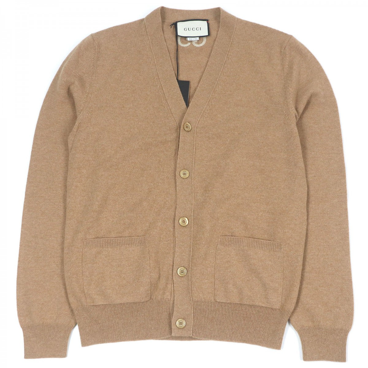 GUCCI cardigan 599866 Main: 100% cashmere, part: 50% acrylic, part: 50% wool beige mens S