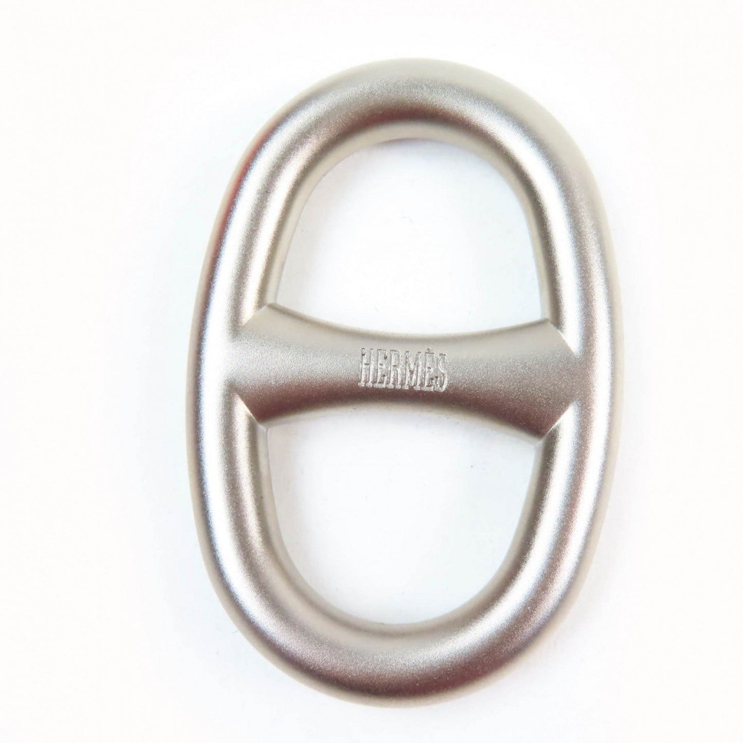 HERMES Scarf ring metal Silver