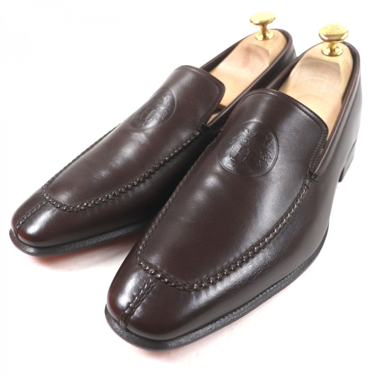HERMES loafers Main: Leather Dark brown mens 40