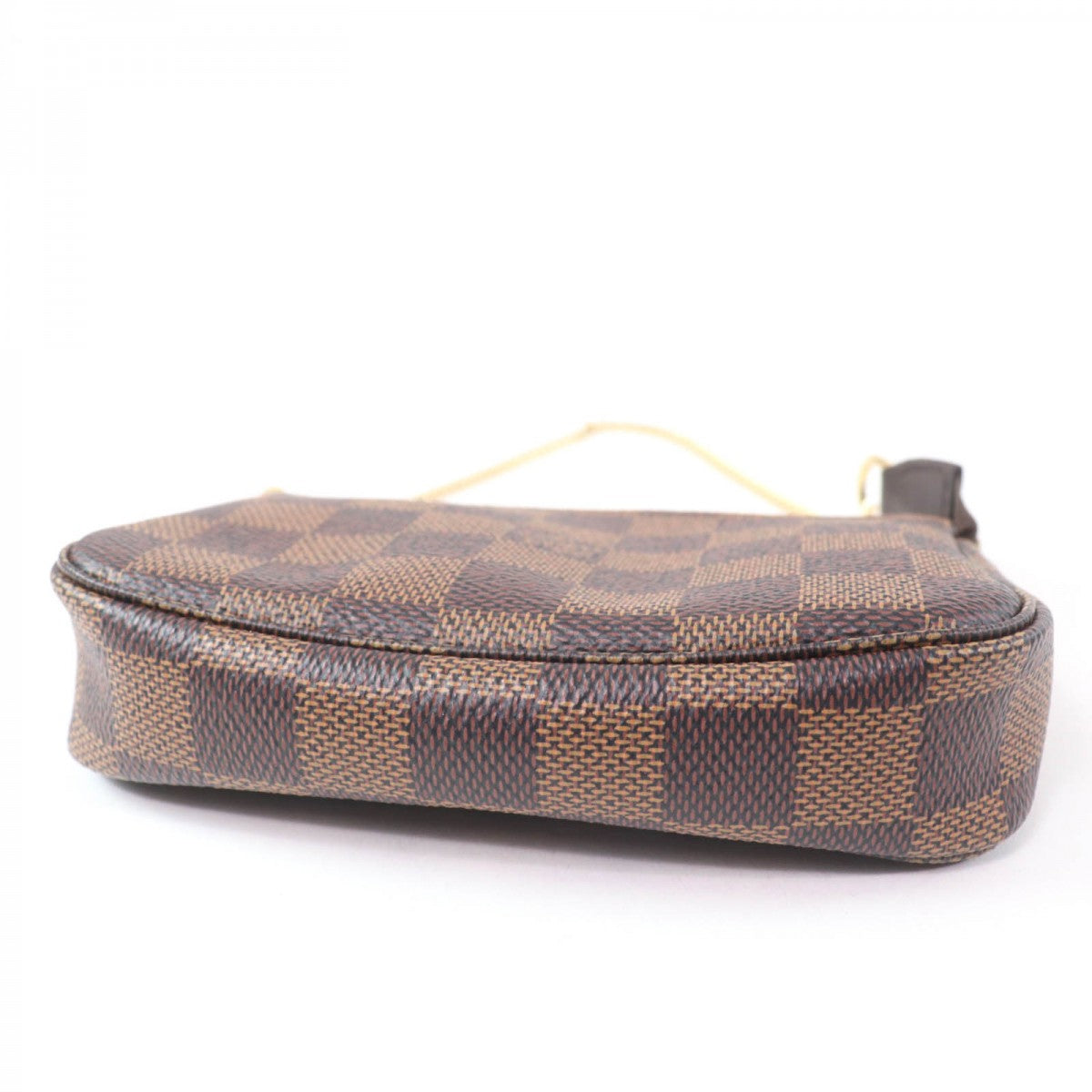 LOUIS VUITTON Pochette N58009 Main: Damier Ebene Brown Mini Pochette Accessoires Women