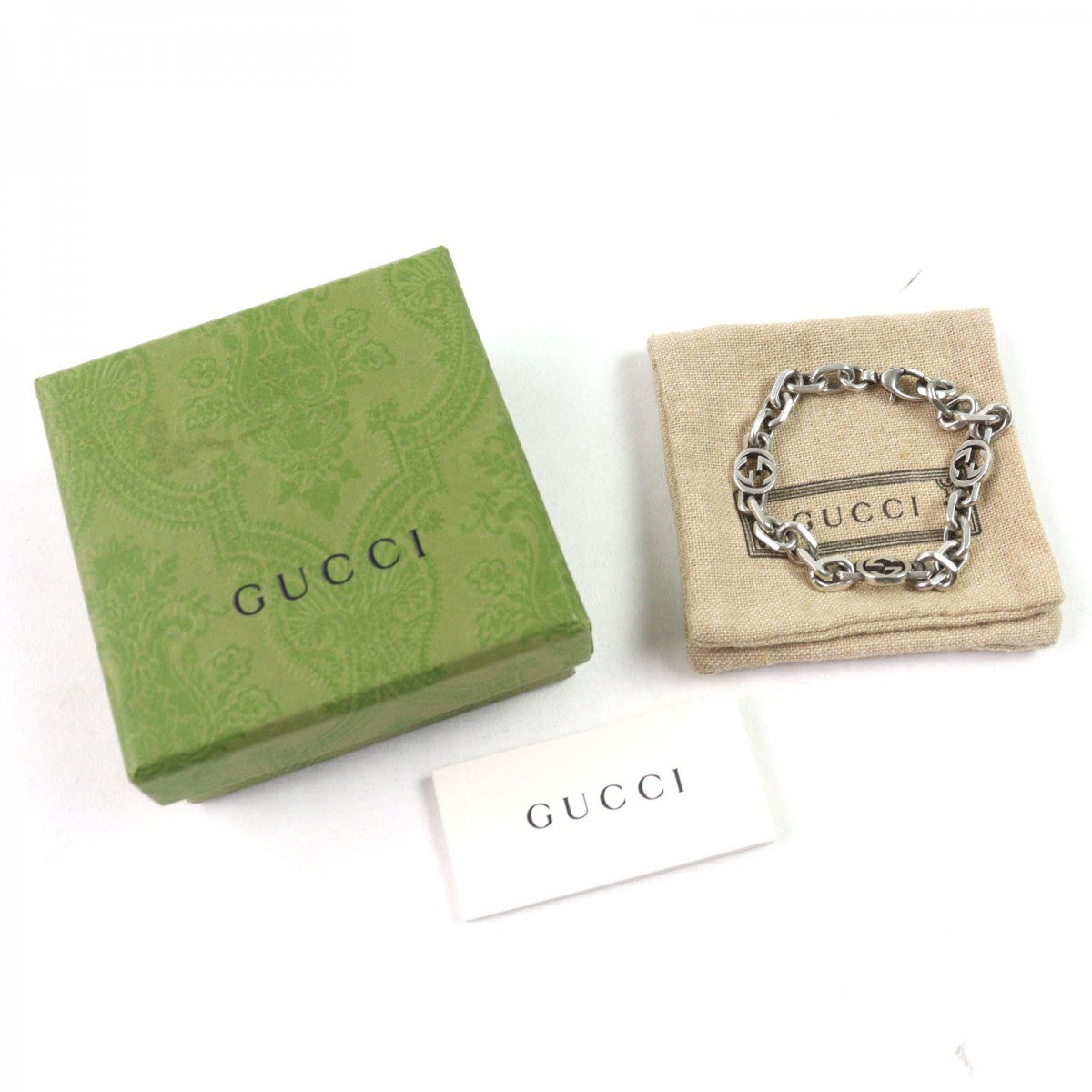 GUCCI bracelet 620798 Mainï¿½FAG925 Silver mens 17