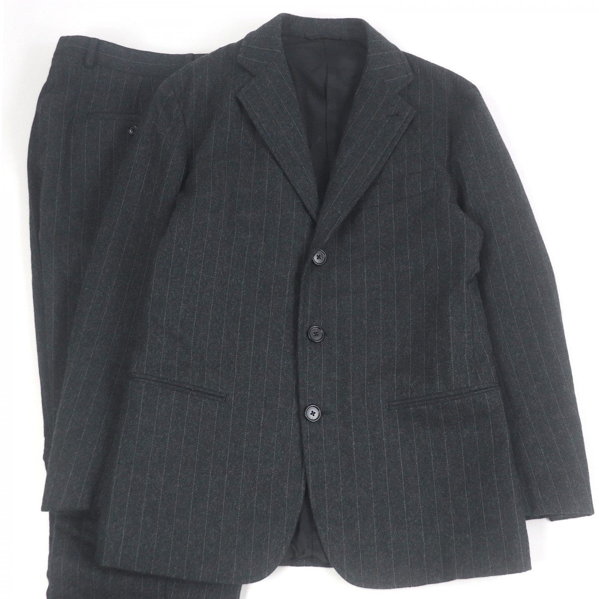HERMES suit Main: 100% wool, Lining: 100% cupra, Filling: 55% polyethylene, Filling: 40% polyester, Filling: 5% nylon gray mens 48