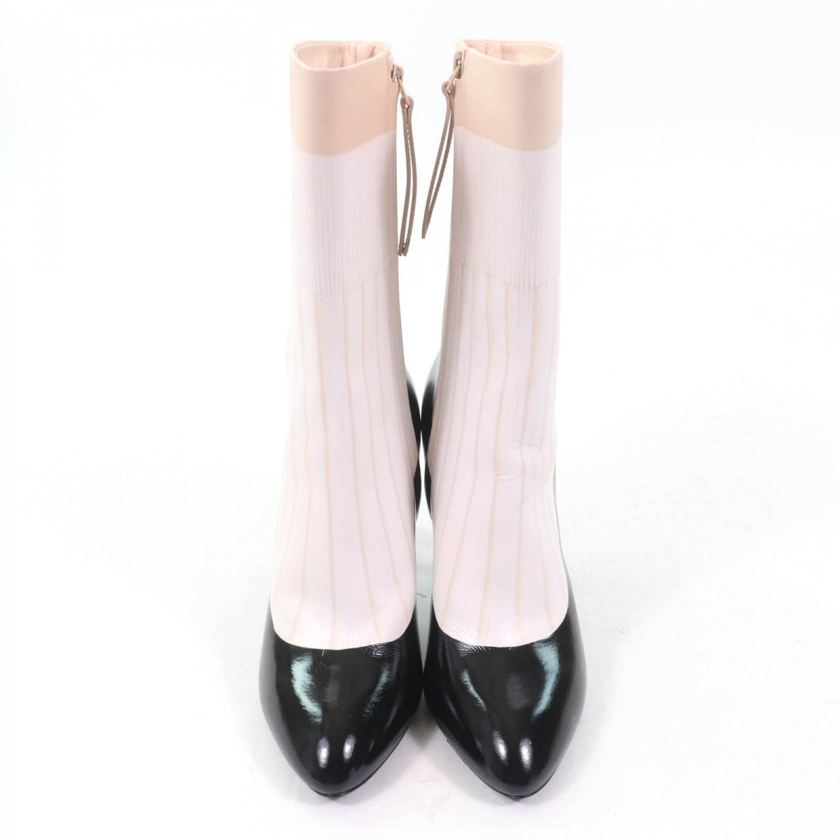 LOUIS VUITTON Ankle boots Main: Leather Black White Illusion Line Women 37.5