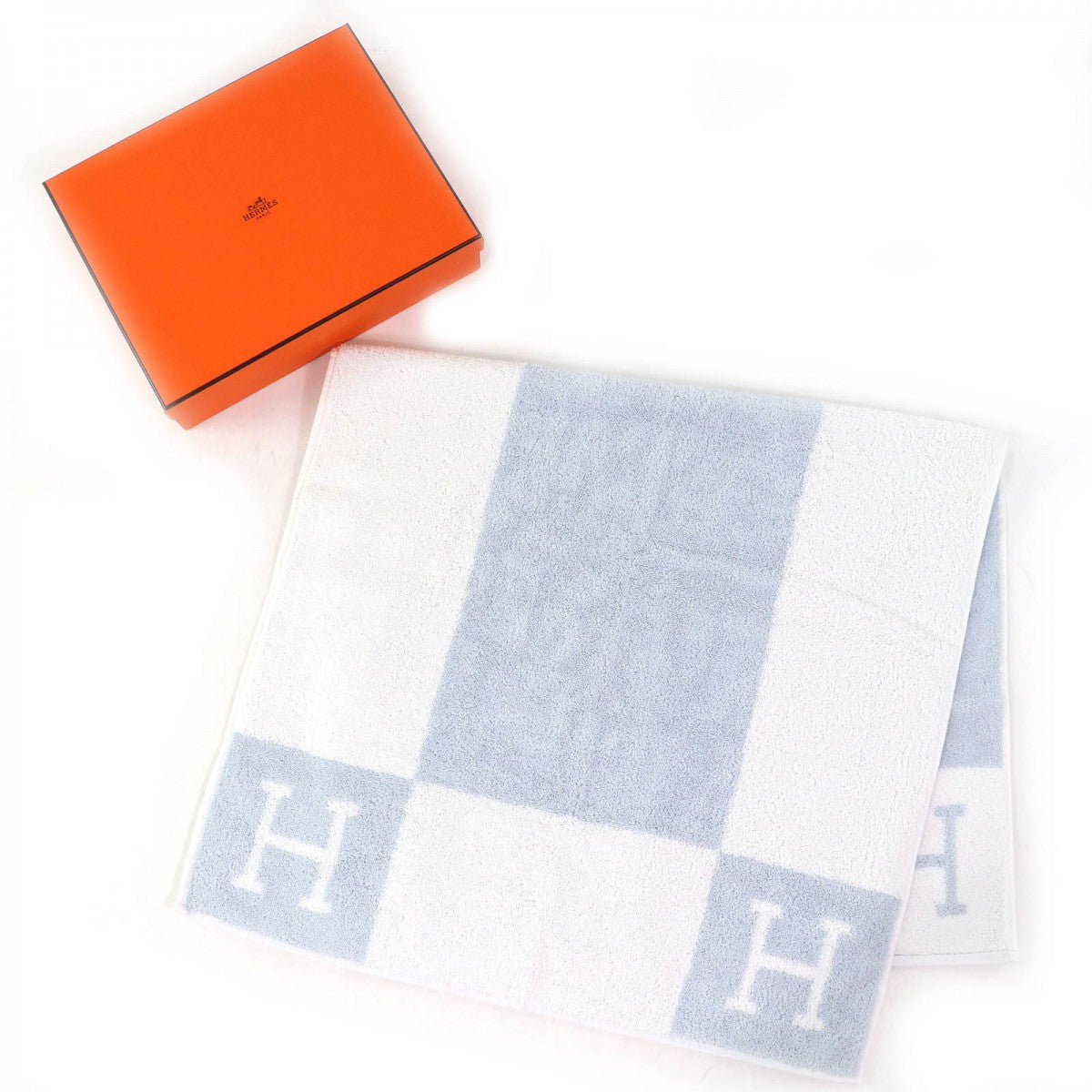HERMES towel 102193M Main: 100% cotton, - BLEU GLACIER Light blue type Avalon Women