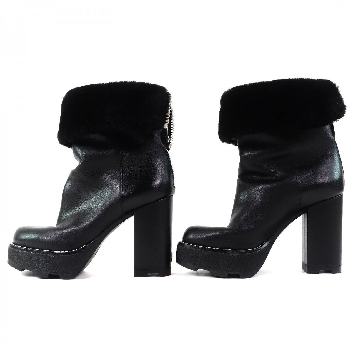 LOUIS VUITTON short boots Main: Mouton black Bobur line Women 36.5