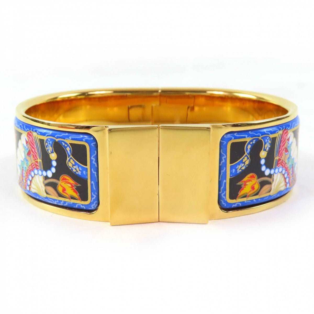 HERMES bracelet ー Gold multicolor Location Enamel GM