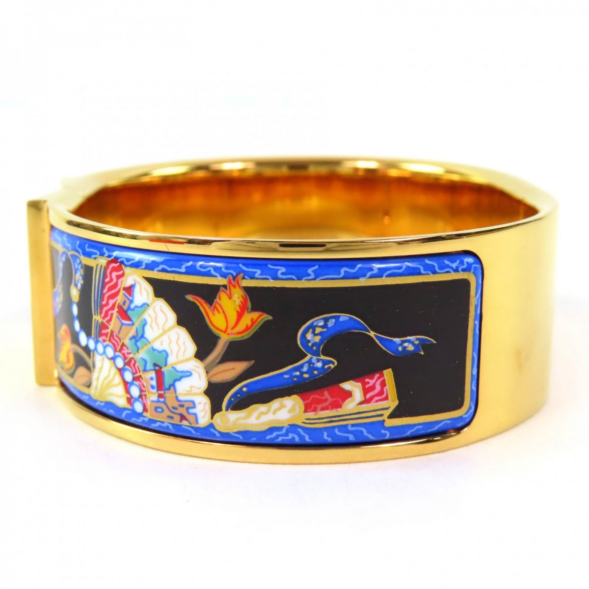 HERMES bracelet ー Gold multicolor Location Enamel GM