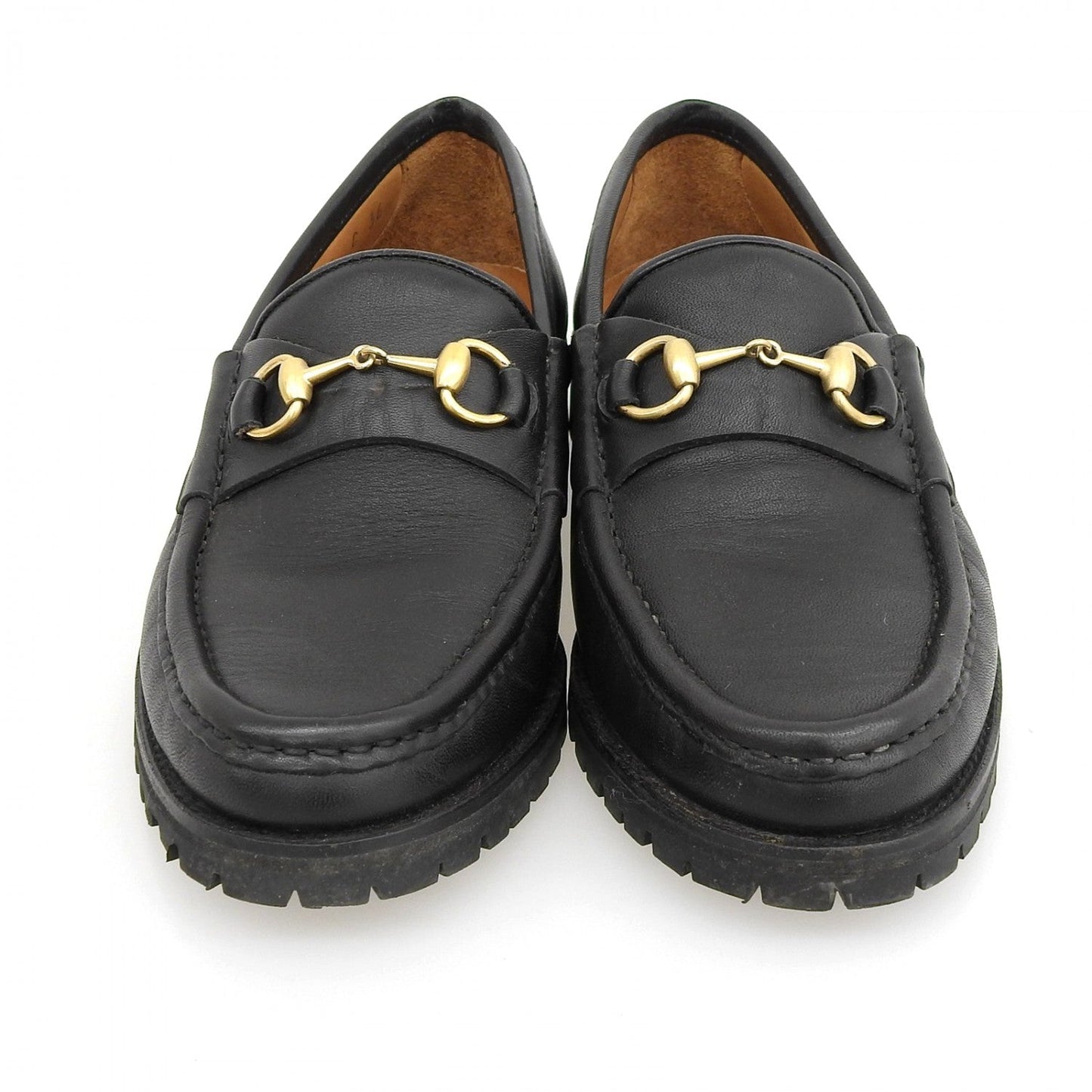 GUCCI loafers 101 6105 leather black 36.5
