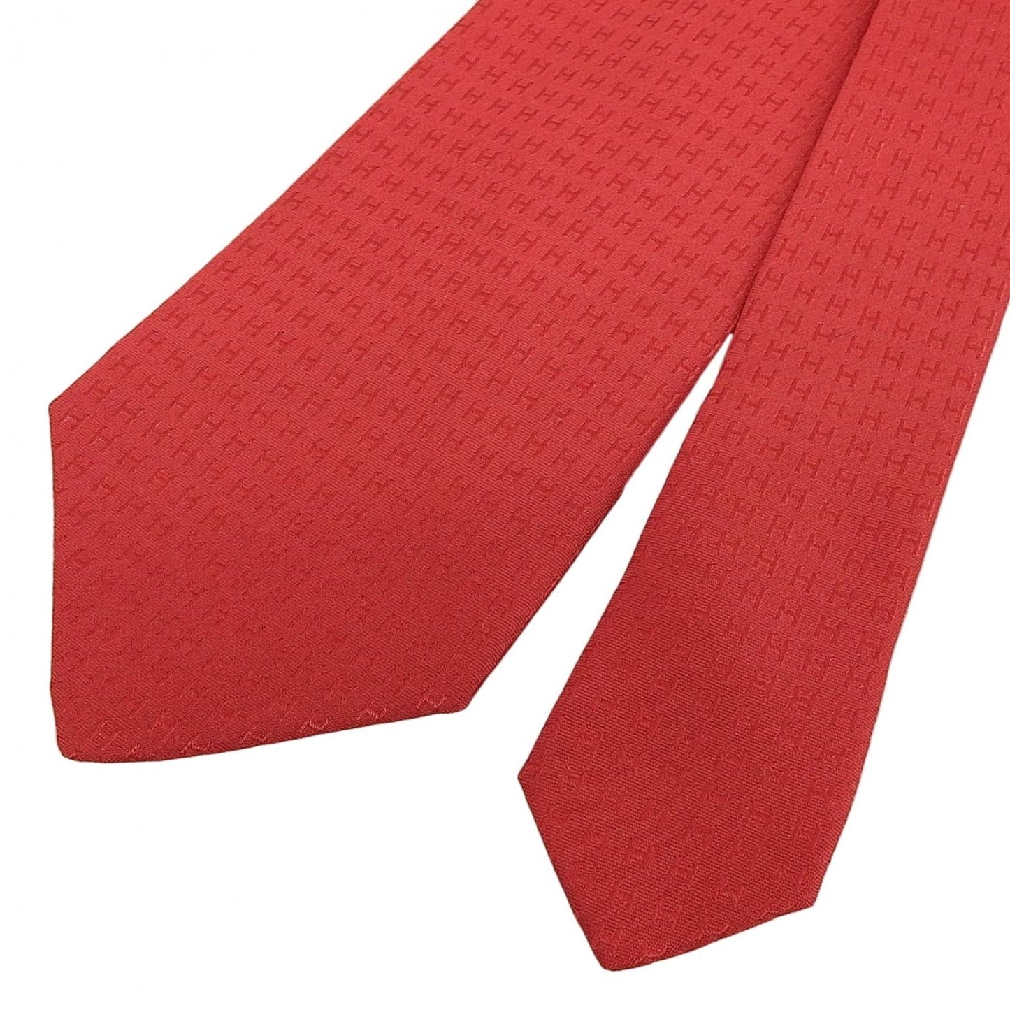 HERMES tie 038189T silk Red