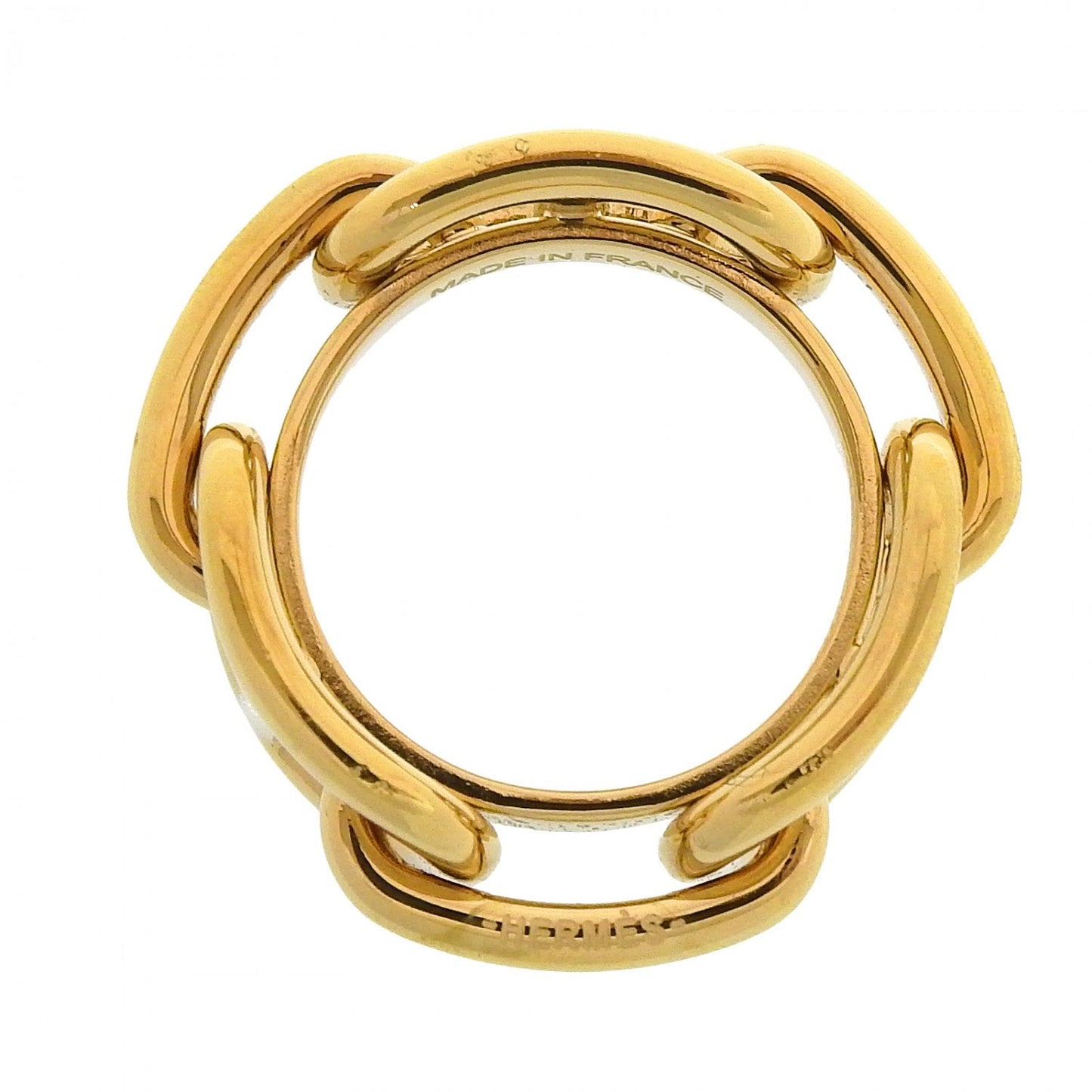 HERMES Scarf ring Gold Plated gold Legato