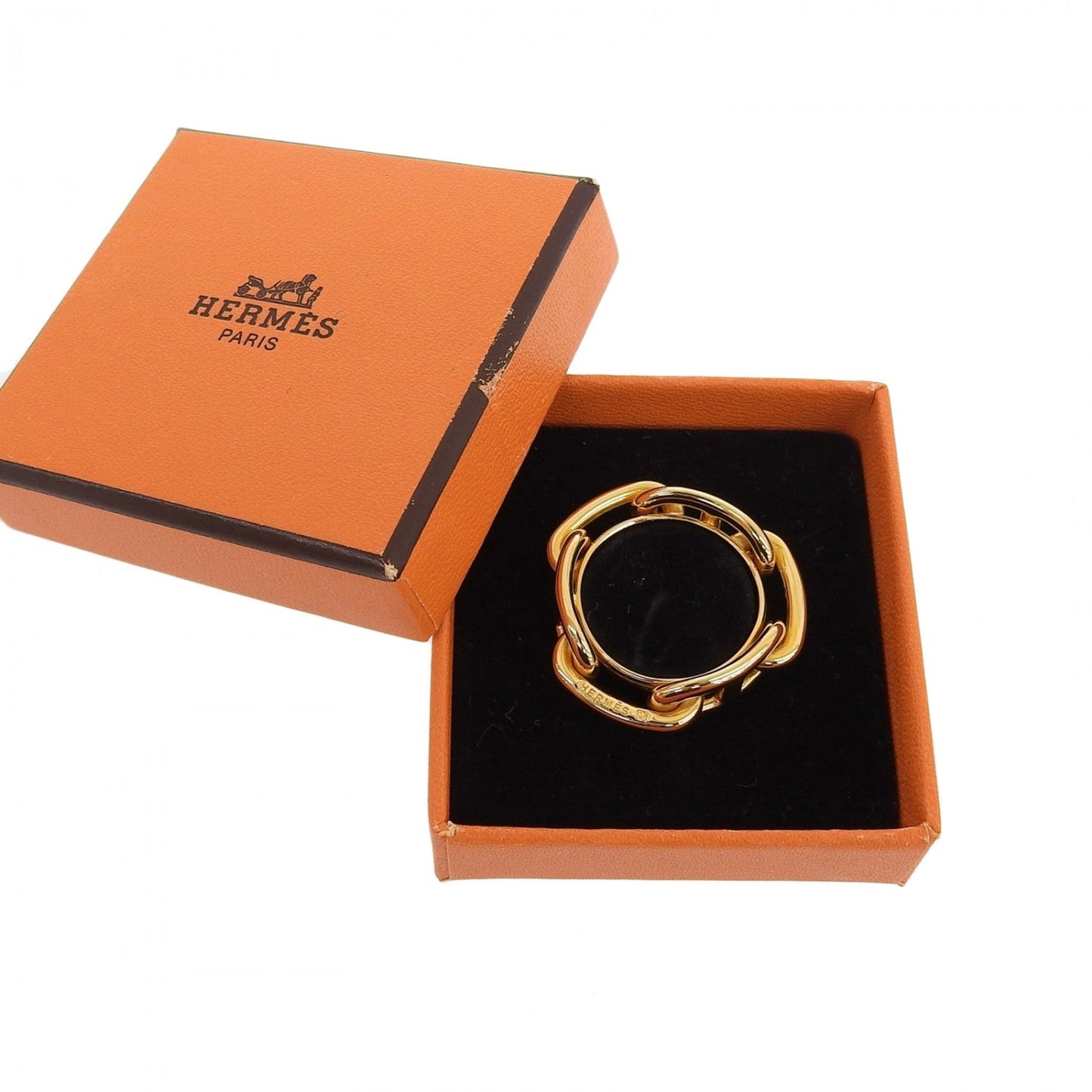 HERMES Scarf ring Gold Plated gold Lugate